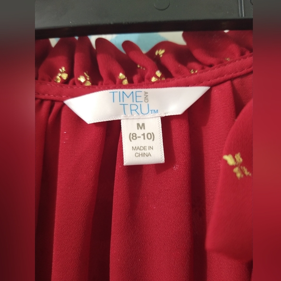 Time and True blouse, size M, Red - Picture 2 of 4